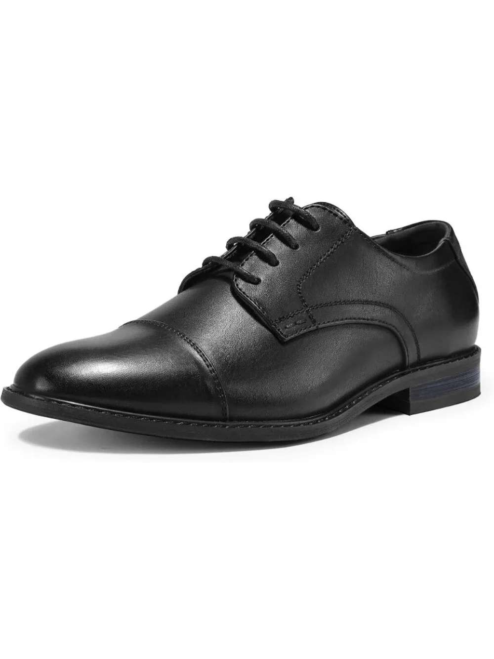 Men Matte Black Wingtip Anti-Slip Durable Sole Business Oxford Derby Dress Shoes